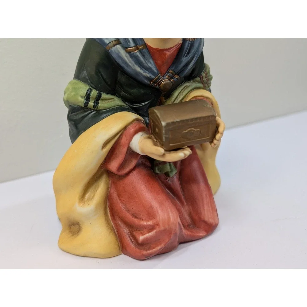 VTG Ceramic Figure Grandeur‎ O'Well Noel Nativity Wisemen Hand Painted Christmas